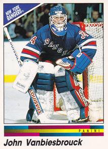 1990-91 Panini Hockey Stickers #108 John Vanbiesbrouck Front