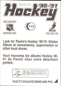1990-91 Panini Stickers #113 Pelle Eklund Back