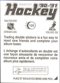 1990-91 Panini Hockey Stickers #125 John Cullen Back