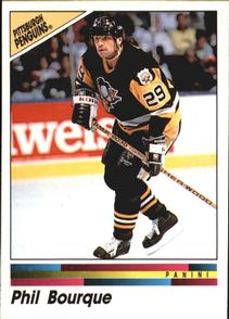 1990-91 Panini Hockey Stickers #129 Phil Bourque Front