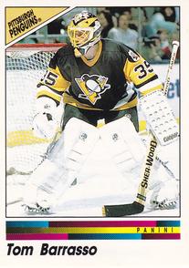 1990-91 Panini Hockey Stickers #134 Tom Barrasso Front