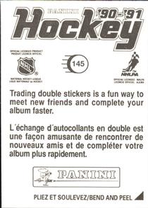 1990-91 Panini Hockey Stickers #145 Guy Lafleur Back