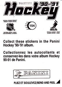 1990-91 Panini Hockey Stickers #154 Michal Pivonka Back