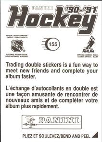 1990-91 Panini Hockey Stickers #155 Scott Stevens Back