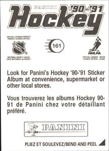 1990-91 Panini Hockey Stickers #161 Dino Ciccarelli Back