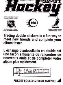 1990-91 Panini Hockey Stickers #168 Dale Hunter Back