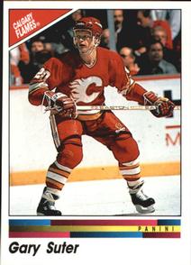 1990-91 Panini Hockey Stickers #177 Gary Suter Front