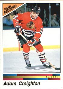 1990-91 Panini Hockey Stickers #193 Adam Creighton Front