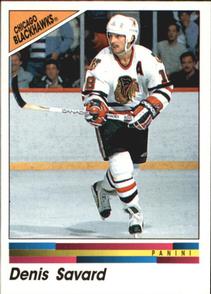 1990-91 Panini Hockey Stickers #198 Denis Savard Front