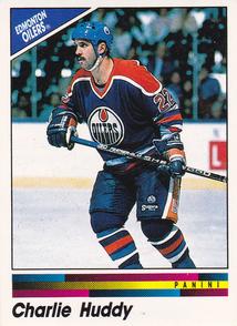 1990-91 Panini Hockey Stickers #221 Charlie Huddy Front