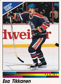1990-91 Panini Hockey Stickers #223 Esa Tikkanen Front
