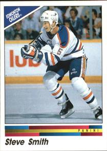 1990-91 Panini Hockey Stickers #226 Steve Smith Front