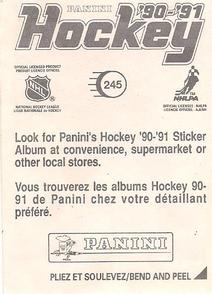 1990-91 Panini Stickers #245 Mike Krushelnyski Back