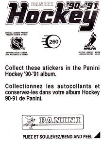 1990-91 Panini Hockey Stickers #260 Stewart Gavin Back