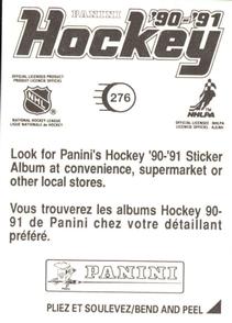 1990-91 Panini Stickers #276 Paul Cavallini Back