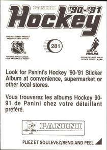 1990-91 Panini Stickers #281 Jeff Reese Back