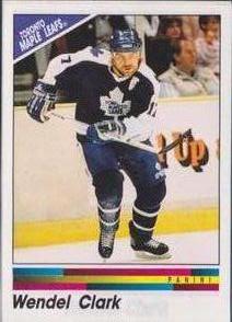1990-91 Panini Hockey Stickers #286 Wendel Clark Front
