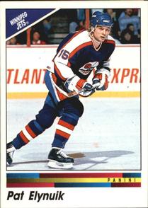 1990-91 Panini Hockey Stickers #312 Pat Elynuik Front