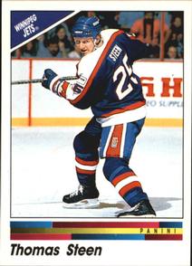 1990-91 Panini Hockey Stickers #316 Thomas Steen Front