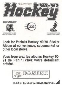 1990-91 Panini Hockey Stickers #323 Patrick Roy Back