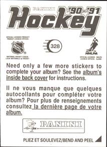 1990-91 Panini Hockey Stickers #328 Al MacInnis Back