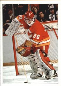 1990-91 Panini Hockey Stickers #329 Mike Vernon Front