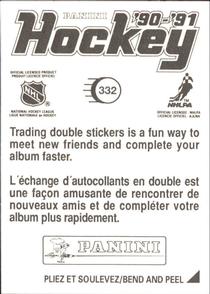 1990-91 Panini Hockey Stickers #332 Wayne Gretzky Back