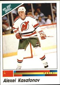 1990-91 Panini Hockey Stickers #335 Alexei Kasatonov Front