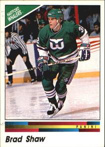 1990-91 Panini Hockey Stickers #344 Brad Shaw Front