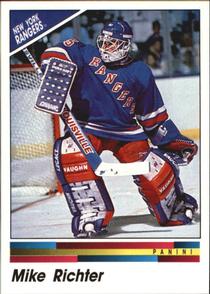 1990-91 Panini Hockey Stickers #345 Mike Richter Front