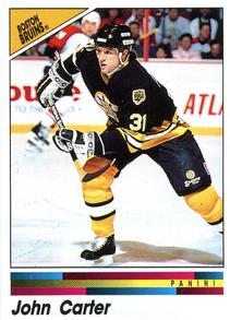 1990-91 Panini Hockey Stickers #8 John Carter Front
