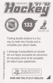 1991-92 Panini Hockey Stickers #133 Craig Muni Back