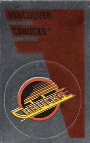 1991-92 Panini Hockey Stickers #157 Vancouver Canucks Logo Front