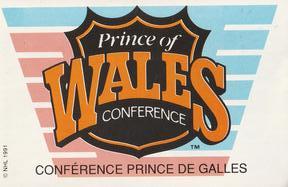 1991-92 Panini Hockey Stickers #6 Prince of Wales Conference Logo Front