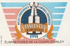 1991-92 Panini Hockey Stickers #7 Stanley Cup Championship Logo Front