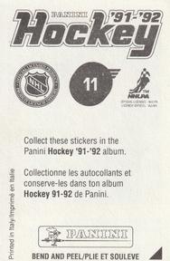 1991-92 Panini Hockey Stickers #11 Michel Goulet Back