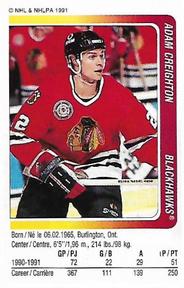 1991-92 Panini Hockey Stickers #13 Adam Creighton Front
