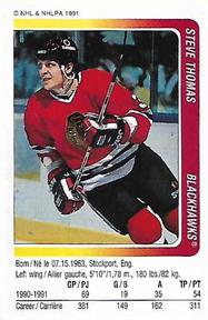 1991-92 Panini Hockey Stickers #14 Steve Thomas Front