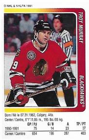 1991-92 Panini Hockey Stickers #17 Troy Murray Front