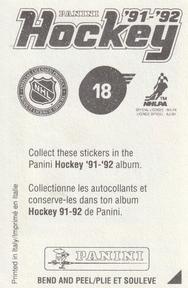 1991-92 Panini Hockey Stickers #18 Doug Wilson Back
