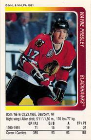 1991-92 Panini Hockey Stickers #19 Wayne Presley Front