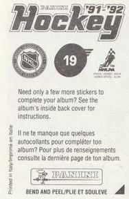 1991-92 Panini Hockey Stickers #19 Wayne Presley Back
