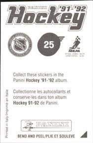 1991-92 Panini Hockey Stickers #25 Brett Hull Back