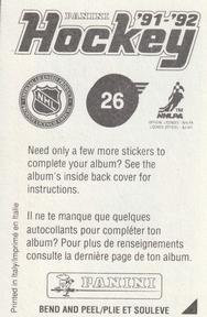 1991-92 Panini Hockey Stickers #26 Scott Stevens Back