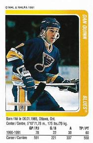 1991-92 Panini Hockey Stickers #27 Dan Quinn Front