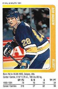 1991-92 Panini Hockey Stickers #29 Bob Bassen Front