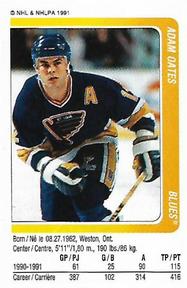 1991-92 Panini Hockey Stickers #31 Adam Oates Front
