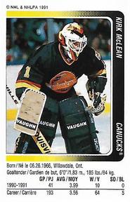 1991-92 Panini Hockey Stickers #45 Kirk McLean Front