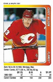1991-92 Panini Hockey Stickers #56 Carey Wilson Front