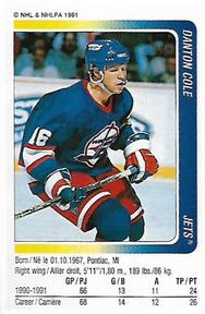 1991-92 Panini Hockey Stickers #72 Danton Cole Front